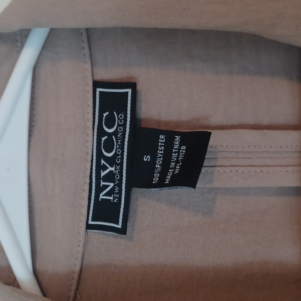NWT New York Clothing Co Tan Business Casual Jacket With Tie Womans Size Small - Picture 5 of 6